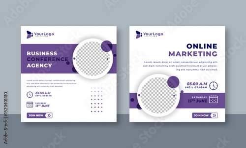 Modern Business Entrepreneur Social Media Template – Editable Vector Design for Startup Growth, Leadership Promotion, and Professional Marketing Campaign