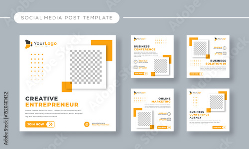 Editable Modern Business Entrepreneur Social Media Banner Template – Vector Design for Startup Promotion, Leadership, and Digital Marketing