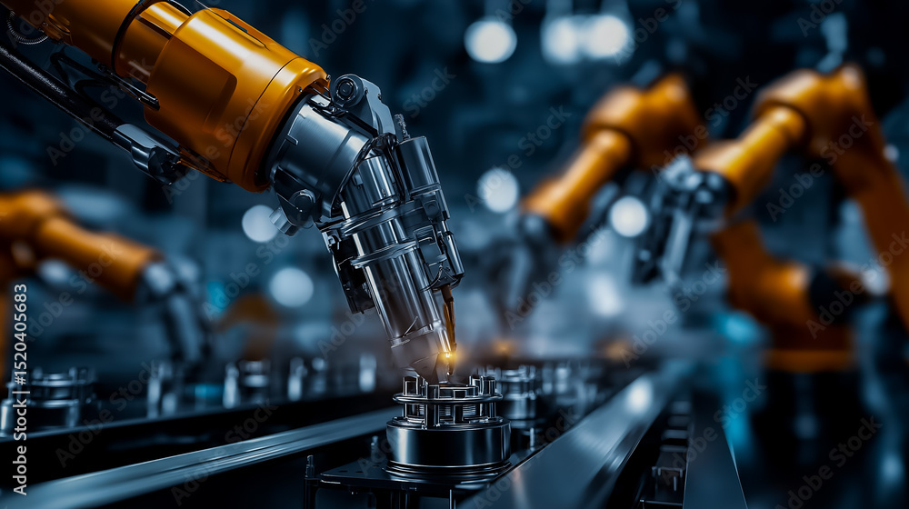 Robotic Arms Assemble Batteries Robotic Arms Assemble Batteries