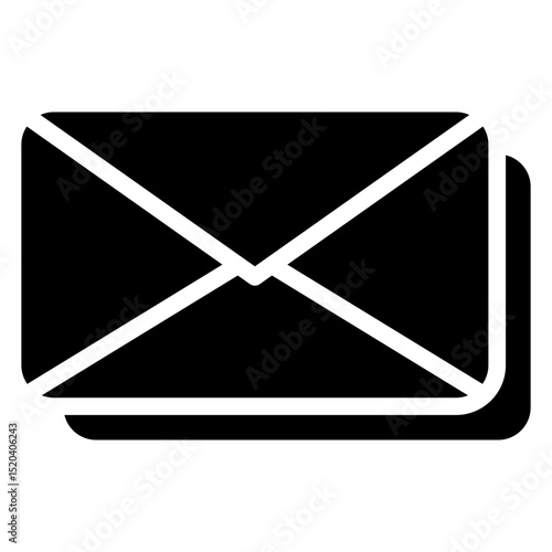 Mail Icon Black Solid