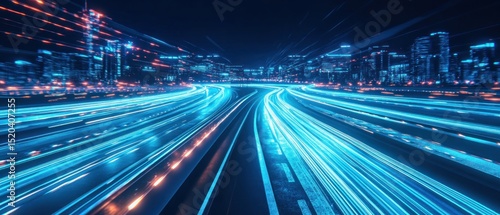 Abstract light blue pathway