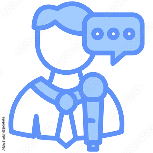 Host Icon Outline Blue