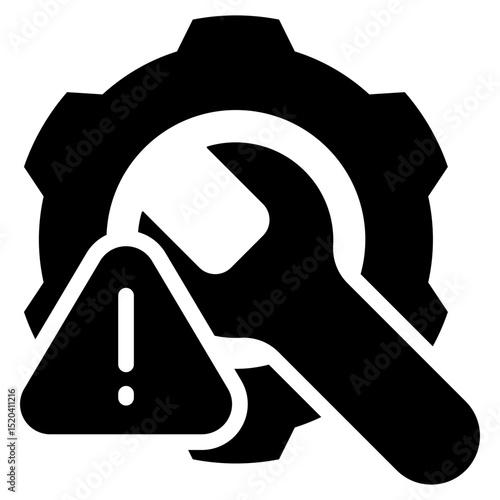 Troubleshoot Icon Black Solid