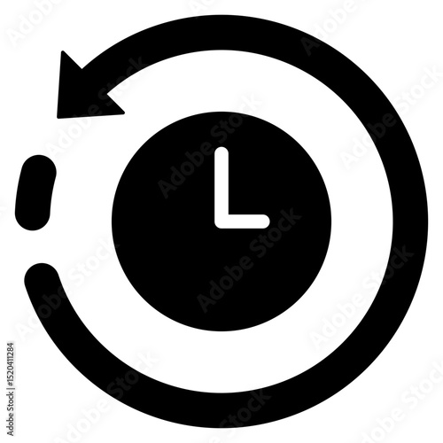 Restore Icon Black Solid