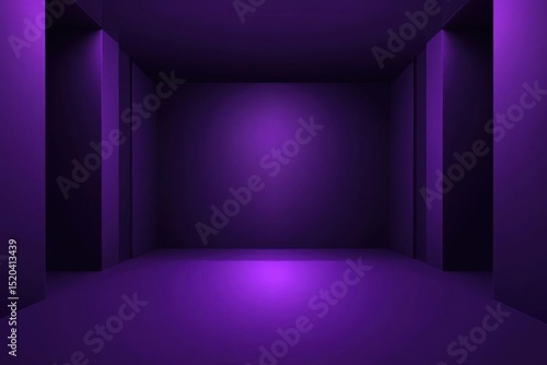 Wallpaper Mural Explore Abstract Purple Room With Geometric Design, Modern Minimalist Concept Theme Torontodigital.ca
