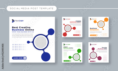 Professional Best Creative Business Social Media Post Template – Editable Vector Design for Corporate Branding, Marketing Strategy, and Digital Promotion