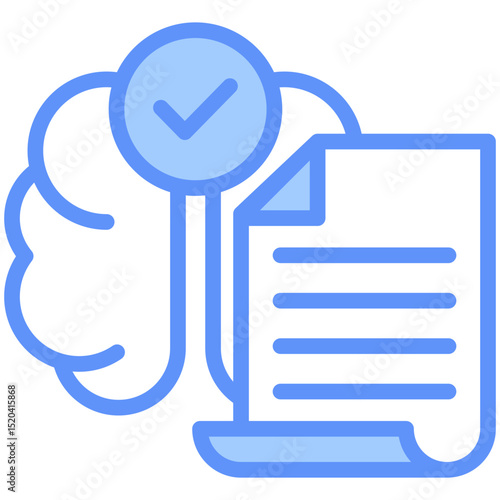 Knowledge Icon Outline Blue