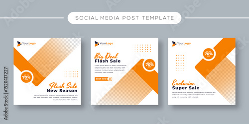 Professional Flash Sale Big Deal Social Media Post Template – Editable Vector Design for Effective Marketing, Retail Discounts, and Sales Promotions