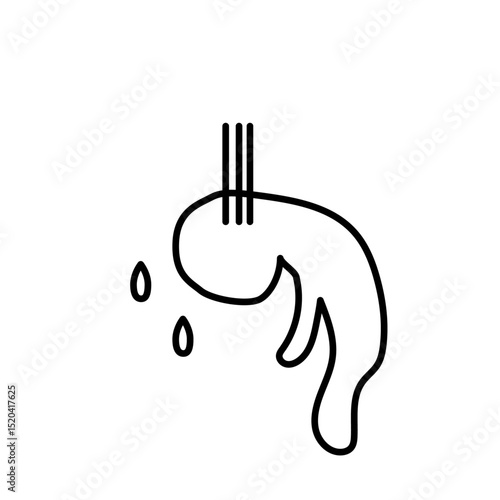 がっかりして落ち込む人のアイコン