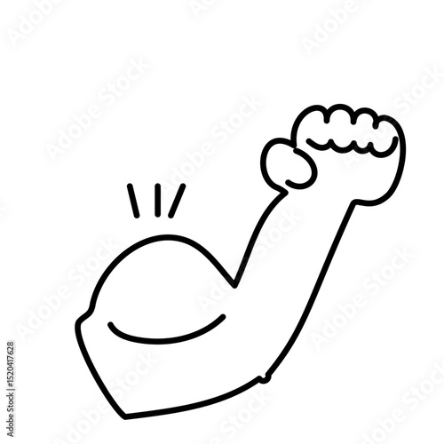 線画のちからこぶ手描きアイコン