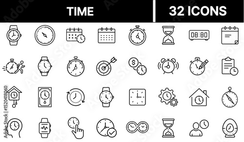 Time Icon Representing Clock, Schedule, and Time Management Concept