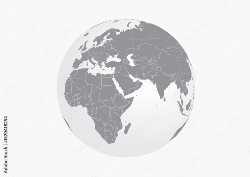 World map globe vector. World map globe vector.