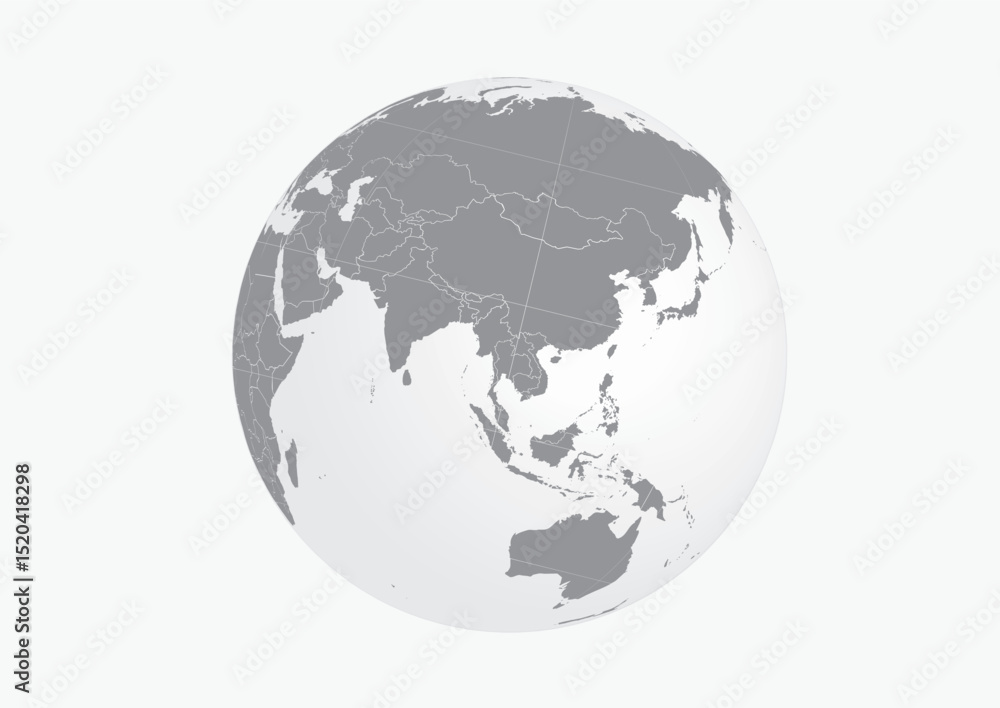 World map globe vector. World map globe vector.