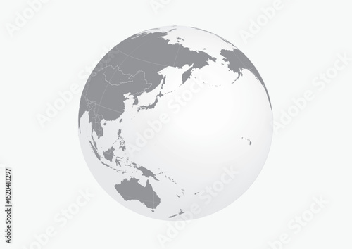 World map globe vector.