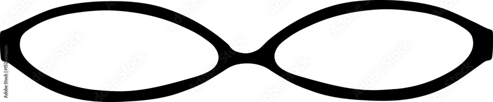 Narrow Oval Glasses Frame With Pointed Ends Narrow Oval Glasses Frame With Pointed Ends