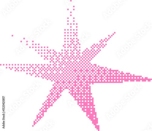 Star Pixel Beam Gradient Dot Effect