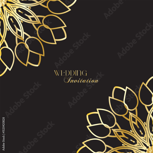 The Gold Mandala Wedding Iinvitation Card