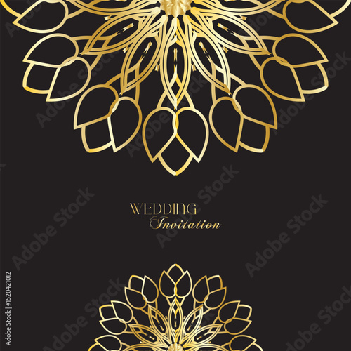 The Gold Mandala Wedding Iinvitation Card