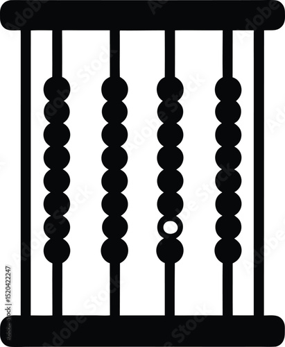 black and white abacus
