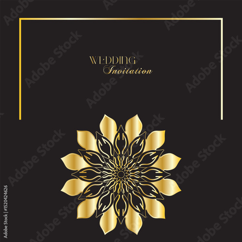 The Gold Mandala Wedding Iinvitation Card