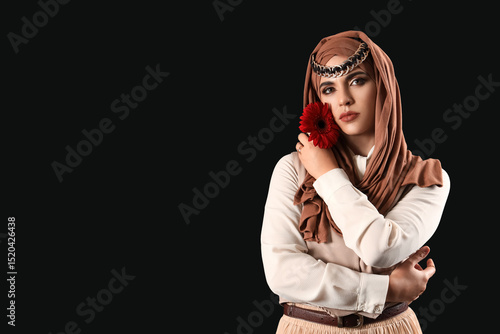 Beautiful Muslim woman in h...