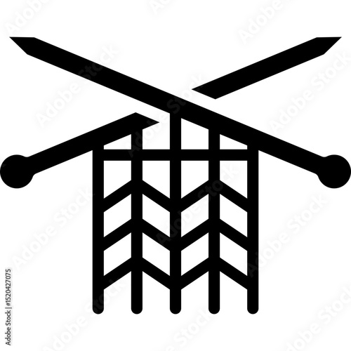 knitting icon illustration design with solid