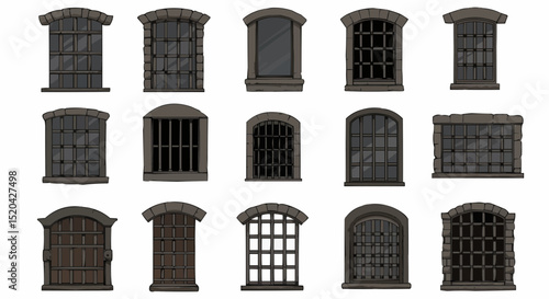 Cramped city architecture with rows of old and new building windows