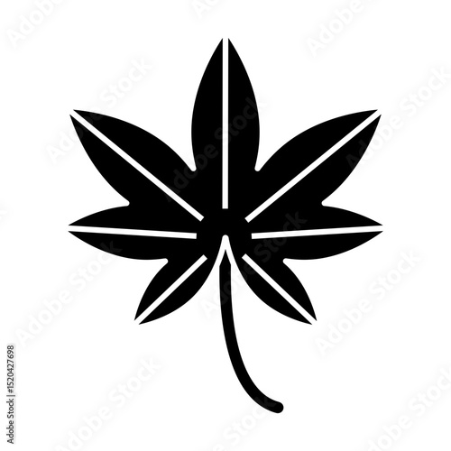 cannabis black icon