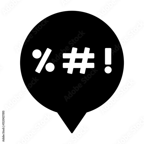 profanity black icon