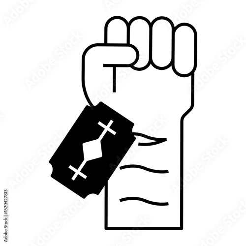 self harm black icon