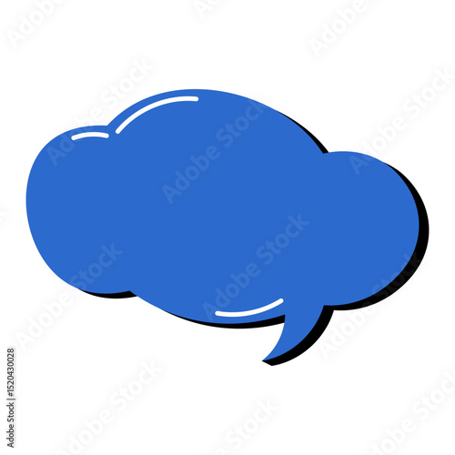 Bubble chat shape elements for chatting, conversation, quote, speech. Vector isolated.