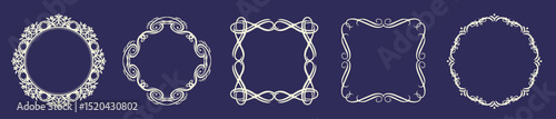 Antique Frame Design Collection: Vintage Decorative Frame Set