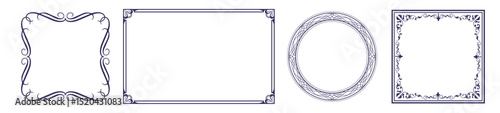 Antique Frame Design Collection: Vintage Decorative Frame Set