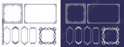 Antique Frame Design Collection: Vintage Decorative Frame Set
