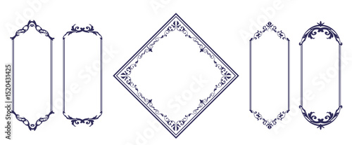 Antique Frame Design Collection: Vintage Decorative Frame Set
