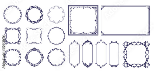 Antique Frame Design Collection: Vintage Decorative Frame Set