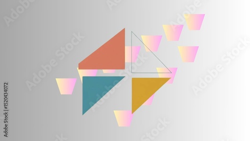 Free Download Abstract geometric triangle shapes background with pastel color gradient for modern design ideas - GFXLoad