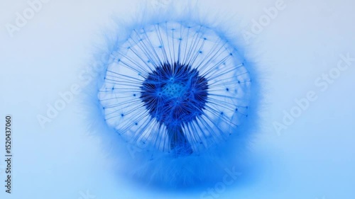 Wallpaper Mural Close-up of a delicate dandelion seed head against a soft blue background, showcasing nature's beauty Torontodigital.ca