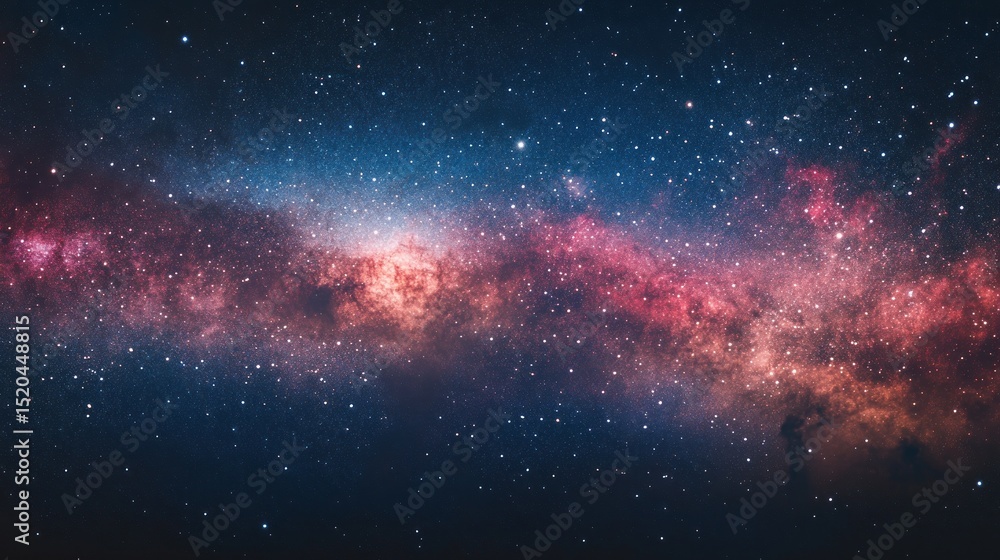 Obraz premium Colorful of fireworks display on milkyway in night sky background
