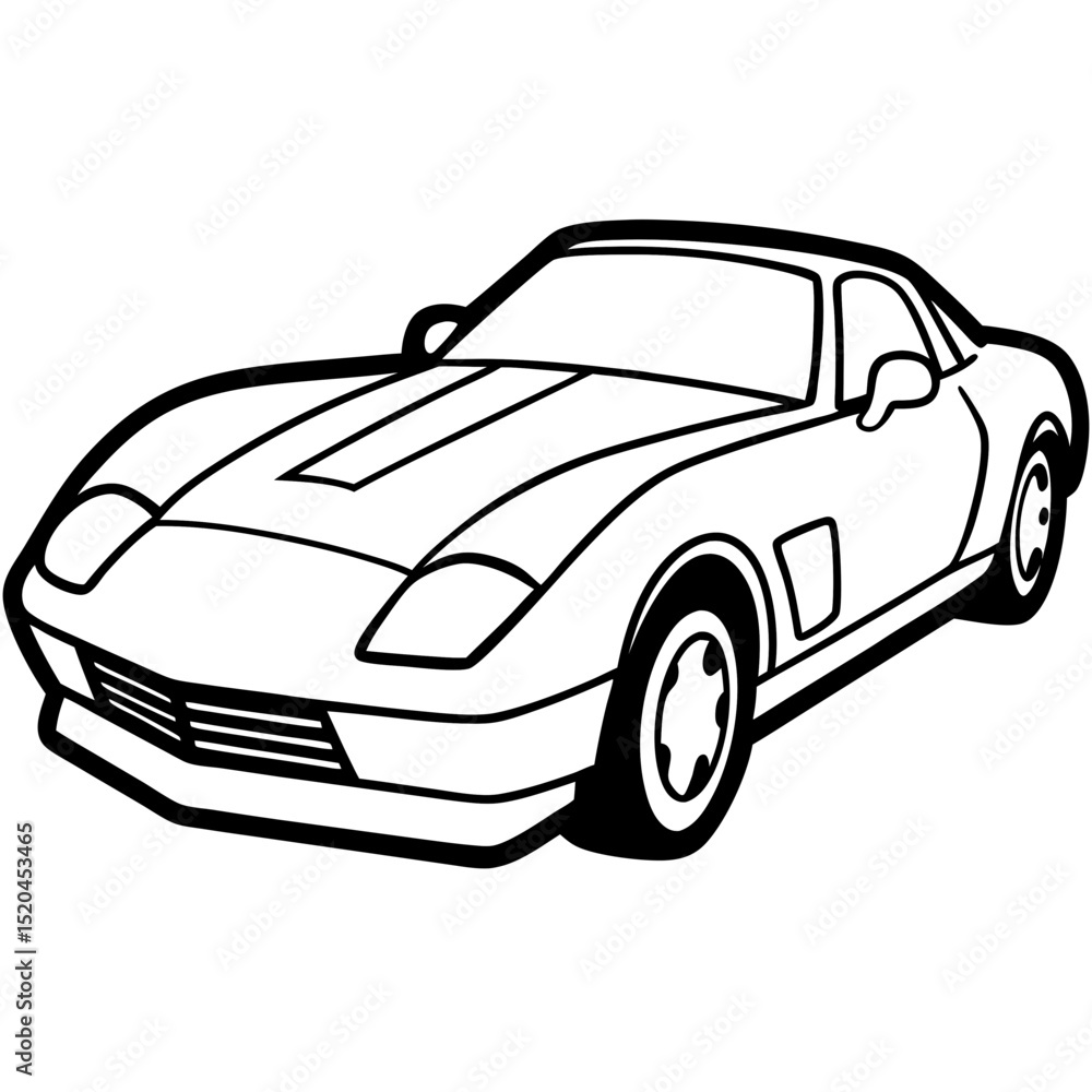 Fototapeta premium Simple Corvette Illustration