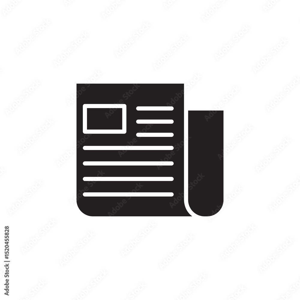Newspaper icon or logo isolated sign symbol vector, illustrartion for web and app..eps Newspaper icon or logo isolated sign symbol vector, illustrartion for web and app..eps