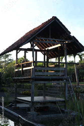 Wallpaper Mural wooden huts in the rice fields in rural Indonesia Torontodigital.ca