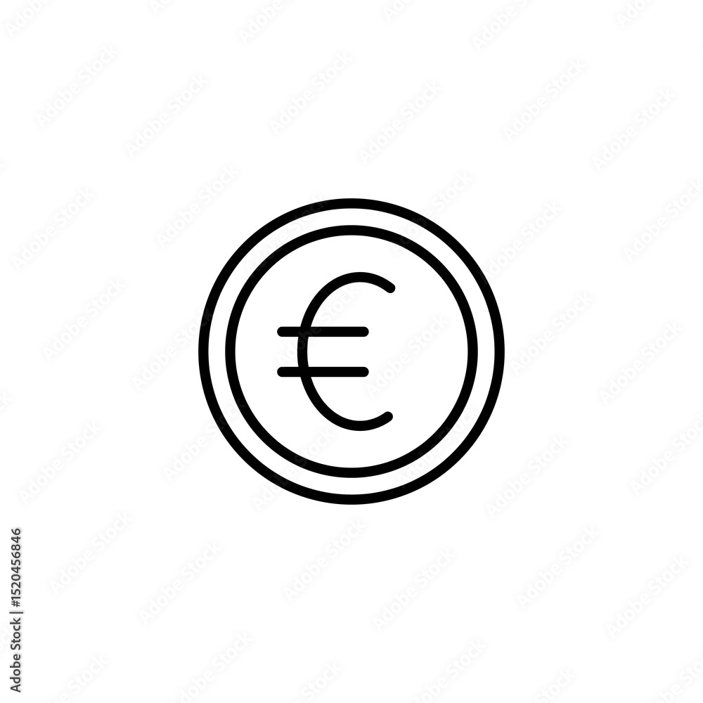Obraz premium Euro icon or logo isolated sign symbol trendy style illustration for web and app..eps