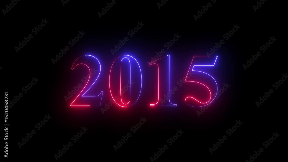 Abstract Glowing neon number 2015. Educational mathematics 2015 animation on black background. 4k motion graphics animation. Abstract Glowing neon number 2015. Educational mathematics 2015 animation on black background. 4k motion graphics animation.
