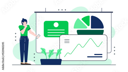 For presentations, blog graphics, or articles about sustainability, female empowerment, environmental data analysis, or workplace wellness.