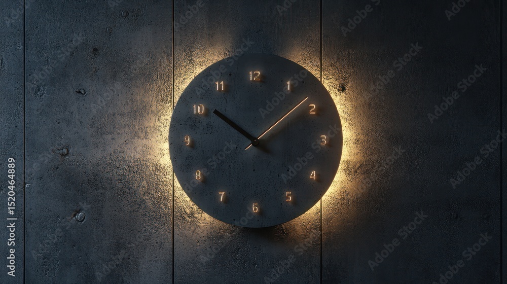 custom made wallpaper toronto digitalGlowing dark clock face