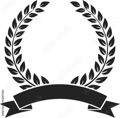 laurel wreath with ribbon