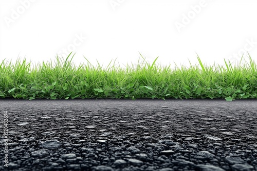 Vivid Nature and Asphalt Contrast - Peaceful Countryside Roadside Landscape Photography
