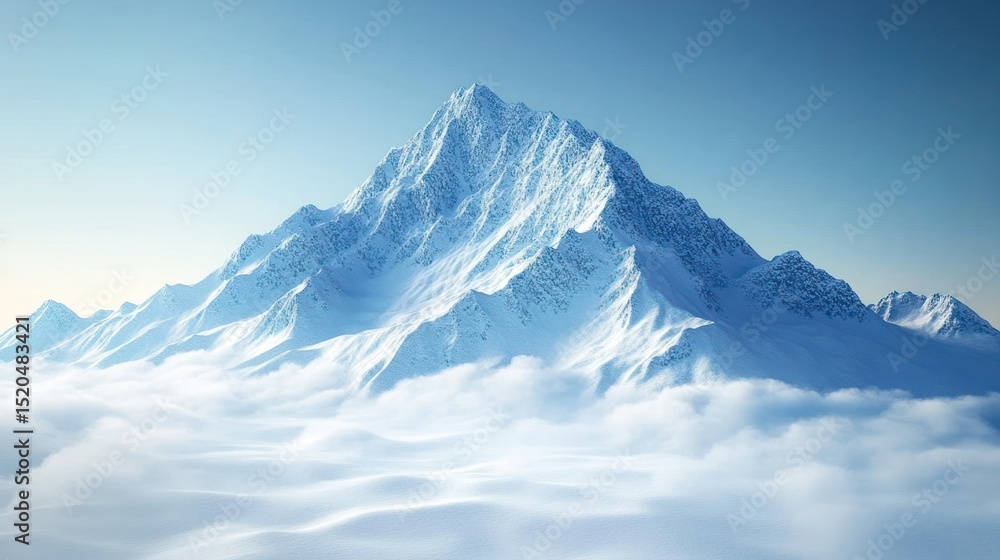 custom made wallpaper toronto digitalMajestic snow-capped mountain above clouds
