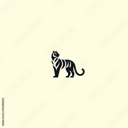 Tiger logo icon flat vector design